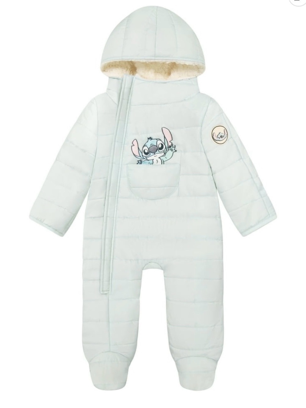 NWT Disney Stitch Character Baby Hooded Pram Suit